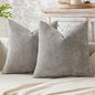 MIULEE Pack of 2 Couch Throw Pillow Covers 20x20 Inch Light Gray Modern Boho Accent Decorative Pillow Covers Soft Chenille Farmhouse Cushion Covers for Home Decor Bed Sofa Living Room