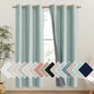 NICETOWN 100% Absolutely Blackout Linen Curtains with Thermal Insulated Liner, Seafoam Green, 42" Wide, 72" Length Energy Saving Curtains for Classroom 2 Panels Set, Vertical Blinds