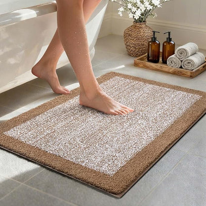 Bathroom Rugs 30x20 Non Slip Washable, Coffee Bath Mat for Bathroom Floor Tub, Soft Absorbent Quick Dry Mats for Shower, Bathtub,Home Decor