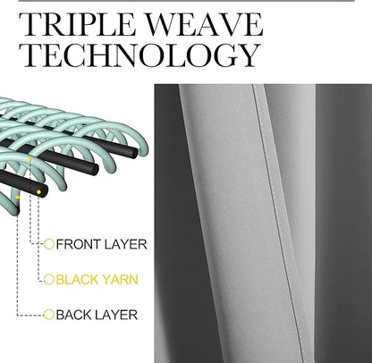 NICETOWN Silver Grey Room Darkening Curtain Panels 86" Long for RV, Play Room, Studio, Heat Block Out and Keep Warm Drapes Window Treatment Drapes for Doorway Entryway Patio (55" Width, 2 Panels)