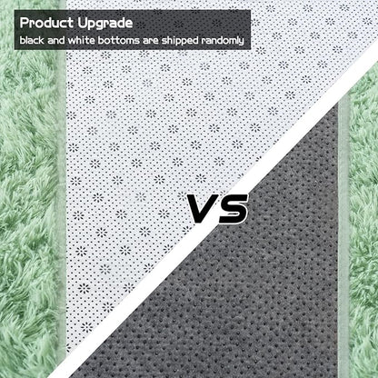 Pionblank Fluffy Large Rug for Living Room 6x9 Feet, Modern Soft Shag Area Rug, Plush Fuzzy Carpet for Bedroom Girls Boys Room Home Nursery Teens Dorm Decor, Mint Green