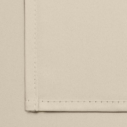 Yakamok Thermal Insulated Grommet Blackout Draperies/Drapes for Bedroom Window,Room Darkening Curtain Panels (2 Panels, W52 x L63 -Inch,Cream Beige)