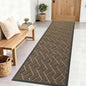 OLANLY Front Door Mat Indoor Outdoor Entrance, Waterproof All-Season, All-Weather Doormat, Sturdy Natural Rubber, Low Profile, Easy Clean Patio Porch Entryway Mat, Herringbone Brick (Brown, 71x23)