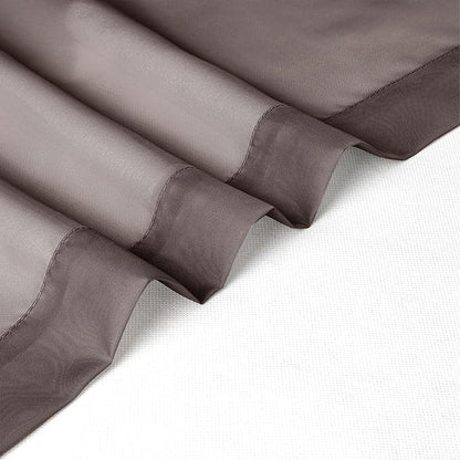 Chyhomenyc Chocolate Brown Sheer Curtains 54 Inch Long 2 Panels, Light Filtering Rod Pocket Voile Short Curtains Drapes for Living Room Bedroom Small Windows, 42Wx54L Inches