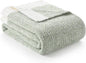 Snuggle Sac Sage Green Throw Blanket 50"x70", Super Soft Warm Microfiber Blankets Cozy Knit Fuzzy Lightweight Oversized Throws for Couch, Sofa, Bed, Camping, Picnic (Sage Green, 50x70 inches