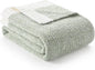 Snuggle Sac Heather Sage Green Blanket for Couch, Reversible Super Soft Knitted Blankets Warm Cozy Fuzzy Plush Throw Blankets for Sofa, Bed, Camping, Sage Green, 60x80 inches