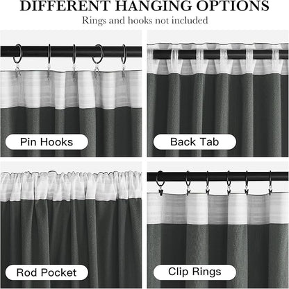RYB HOME Mint Green Velvet Curtains 96 inches Long, Room Darkening, Floor-Length, Coastal Style Velvet Drapes with Hook Belt for Nursery Living Room Office, 52" W x L96 L, Auqa