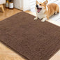 OLANLY Dog Door Mat for Muddy Paws 40x32, Absorbs Moisture and Dirt, Absorbent Non-Slip Washable Doormat, Quick Dry Chenille Mud Mat for Dogs, Entry Indoor Entryway Carpet for Inside Floor, Mocha