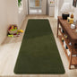 Amearea Modern Soft Hallway Runner Rug, 2x6 Fluffy Bedroom Bedside Rugs, Washable Long Runner Rugs for Hallway, Non Slip Memory Foam Rug Carpet for Entrance Kitchen Living Room Decor, Olive Green