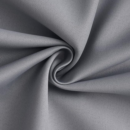 Yakamok Grey Room Darkening 100% Blackout Curtains Grommet Extra Wide Window Treatment with 2 Thick Layers-Gray Thermal Insulated Drape 1 Panel for Living Room Patio Door 100 by 84 Inches Length
