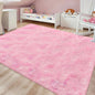 Tie-Dye Pink Soft Shaggy Fluffy Rug for Living Room 6x9ft Anti-Skid Durable Area Rug Mat Bedside Throw Rug for Bedroom Kids Room Boys Teens Nursery Dorm Office Home Decor Aesthetic Carpets