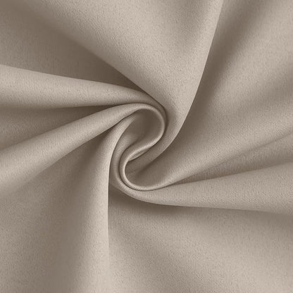 Yakamok 100% Blackout Curtain Panels 72 inches Cold and Light Blocking Drapes for Nursery, 2 Thick Layers Thermal Insulated Draperies (2 Pieces, 50 Wide Each Panel, Natural Front with White Backing)