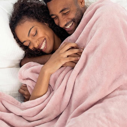 Bedsure GentleSoft Pink Throw Blanket for Couch - 300GSM Soft Cozy Fleece Blankets for Home Decor Gifts, 50x60 Inches