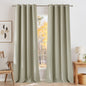 NICETOWN Faux Linen Beige Blackout Curtains 84 inches Long for Living Room - Privacy Panels for Bedroom, Modern Farmhouse Style Easy Care Grommet Top, 2 Panels, W52 by L84