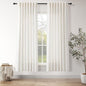 Ivory White Semi Sheer Linen Curtains 72 inch Length for Living Room Back Tab Rod Pocket Modern Farmhouse Coastal Decor Ivory White Cotton Textured Gauze Curtain 72 inches for Dining Room Office