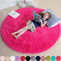 Hot Pink Round Rugs 5Ft for Girls Bedroom, Fluffy Circle Area Rug for Kids Room Decor Aesthetic, Shag Plush Fuzzy Furry Carpet for Living Room, Nursery, Dorm, Classroom, Teen, Cute Princess Baby Rug