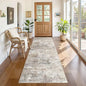 UERMEI 3X8 Washable Runner Rug for Hallway: Soft Neutral Modern Abstract Area Rug - Non-Slip Low Pile Long Throw Indoor Carpet for Kitchen Entryway Kitchen Bedroom Laundry Bathroom - Brown Grey