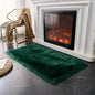 EasyJoy Ultra Soft Fluffy Shaggy Area Rug Faux Fur Rug Chair Cover Seat Pad Fuzzy Area Rug for Bedroom Floor Sofa Living Room (2 x 4 ft Rectangle, Dark Green)