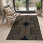 Lahome Enfys Modern Geometric Outdoor Easy Jute Rug, 3x5 Indoor Outdoor Rugs for Entryway Black Living Room Carpet, Farmhouse Washable Non Slip Carpet for Patio Courtyard Bedroom