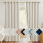 NICETOWN Natural 100% Blackout Linen Curtains 84 inch Long Burg for Living Room, 1 Pair, 62" Width Each Panel, Farmhouse Thick Completely Blackout Window Treatment Thermal Insulated Drapes