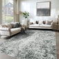 XLUEZ 6x9 Area Rugs for Living Room, Washable Modern Abstract Large Area Rug Neutral Soft Non Slip Kids Rug Stain Resistant Indoor Carpet for Bedroom Nursery Dining Room Playroom(Grey, 6'x9')
