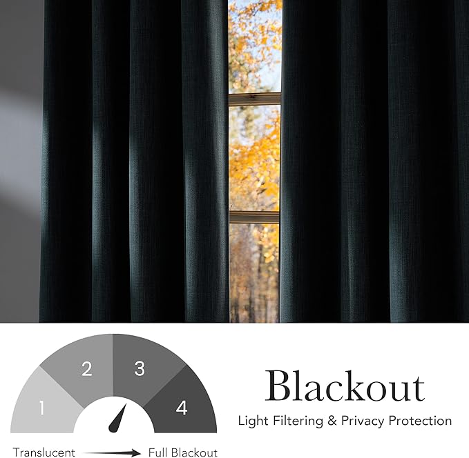 NICETOWN Short Greyish Blue Blackout Curtains 63 inches Long for Kitchen - Privacy Panels for Living Room Bedroom, Modern Farmhouse Style Easy Care Grommet Top, 2 Panels, W42 by L63