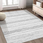 Nakagishi Area Rug Living Room Rugs: 3x5 Soft Machine Washable Boho Neutral Farmhouse Stain Resistant Moroccan Indoor Floor Carpet for Bedroom Nursery Kids Entryway Kitchen Entry Bedside Home- Grey