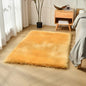 duduta Yellow Faux Sheepskin Fur Rug 3x5 ft, Fluffy Shag Bedroom Dorm Nursery Playroom Carpet Rug Non Slip Washable