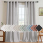 H.VERSAILTEX Nickel Grommet Natural Linen Semi Sheer Blended Airy Curtains for Living Room Home Decor Soft Rich Material Light Filtering Bedroom Drape Panels, Set of 2, 52 x 84 -Inch - Dove Pattern