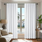Deconovo Room Darkening Curtains, Thermal Insulated Noise-Reducing Window Panels for Bedroom, Living Room and Home Office, 2 Panels, Pure White, 52W x 108L Inch