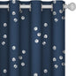 Deconovo Designer Series Silver Print Cubic Print Blackout Curtains for Living Room Bedroom, Thermal Insulated Soundproof Window Drapes, Grommet Top, Navy Blue, 52W x 84L Inch, 2 Panels