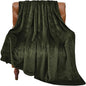 BEDELITE Fleece Blanket Twin Size Olive Green Throw Blankets for Couch & Bed, Luxury Plush Cozy Fuzzy Blanket 60x80 inches, Super Soft Warm Lightweight Throw Blanket for Travel Camping