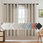 H.VERSAILTEX Living Room Linen Curtains - Nickel Grommet, Semi-Sheer, Energy Saving, Light Filtering Panels for Bedroom, Oatmeal, 2 Panels, 52 x 72 Inch