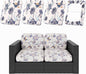 hyha 4Pcs Patio Cushion Covers, Stretch Outdoor Couch Cushion Covers, Washable Outdoor Chair/Sofa Slipcovers for Patio Furniture Cushions Protector with Elastic Bottom(Vintage Flower,Cover Only)