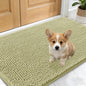 OLANLY Dog Door Mat for Muddy Paws 24x16, Absorbs Moisture and Dirt, Absorbent Non-Slip Washable Doormat, Quick Dry Chenille Mud Mat for Dogs, Entry Indoor Entryway Carpet for Inside Floor, Vanilla