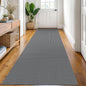 KOZYFLY Runners for Hallways 3x8 ft Washable Kitchen Runner Non Slip Rubber Backed Hall Runners Cotton Entryway Runner Rugs Floor Carpet for Indoor Backdoor Bedroom Kitchen, Grey/Dark Grey