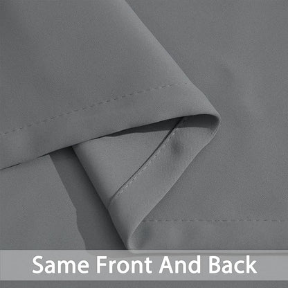 Yakamok Gray Blackout Curtain Panels 84 inches - Light Reducing Thermal Insulated Solid Grommet Blackout Curtains/Panels/Drapes for Living Room 1 Panel, 52 inches by 84 Inch, Grey