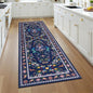 HEBE Washable Hallway Runner Rug 2'x 6' Non Slip Kitchen Rugs Runner,Low Pile Entryway Rug Laundry Room Mat Floral Carpet Runners for Hallways, Kitchen,Bathroom,Laundry,Bedside Rug
