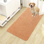 OLANLY Dog Door Mat for Muddy Paws 40x24, Absorbs Moisture and Dirt, Absorbent Non-Slip Washable Doormat, Quick Dry Chenille Mud Mat for Dogs, Entry Indoor Entryway Carpet for Inside Floor, Orange