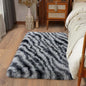 Soft Runner Rugs for Bedroom Hallways, 2x3 Black and White Fluffy Shag Throw Area Rug Non Slip for Bedside Dorm, Long Shaggy Furry Carpet for Nursery Living Room