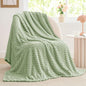 BEDELITE Fleece Blanket - 3D Jacquard Decorative Sage Green Twin Blankets for Couch & Bed, Soft and Cozy Warm Plush Fluffy Blanket All Seasons Suitable, 60x80Inches