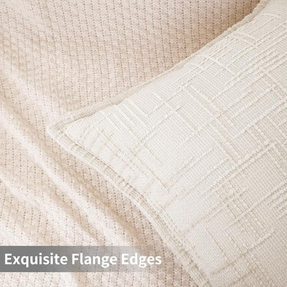 HPUK Fall Chenille Soft Throw Pillow Covers 18x18 Set of 2, Accent Cushion Covers for Living Room, Bedroom, Decorative Solid Color Pillow Covers for Couch, Sofa, Chair, White
