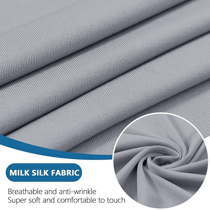 hyha Milk Silk Couch Cushion Covers, Soft Magic Sofa Covers Washable for 3 Cushion Couch, Stretch Sectional Outdoor Cushion Covers for Patio Furniture with Elastic Bottom(3 Packs, Grey)