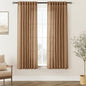 Brown Curtains for Living Room Back Tab Modern Farmhouse Semi Sheer Brown Curtains 63 inches Long 2 Panels Set Muted Neutral Window Curtain for Dining Room Bedroom 52x63
