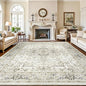 Lofus 8x10 Area Rugs for Living Room, Washable Area Rug, Rugs for Bedroom, Kitchen, Vintage Boho Carpet, Soft Non-Slip, Low Pile Large Area Rug for Office Dining Room, Beige and Brown
