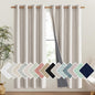 NICETOWN Brich Vintage Open Linen Weave Flax Thermal Curtains, 100% Blackout Curtains 72" Long for Dining Room, Soundproof Window Treatment Drapes for Hall Room, 52" Wide Per Panel, Set of 2