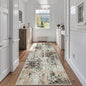 Runner Rug for Hallways Kitchen 2'6"x8' Washable Non Slip: Carpet Non Skid 8ft Entryway Rubber Backed 8 Feet Neutral Abstract Modern Rug Low Pile Pet Friendly Indoor Brown Beige