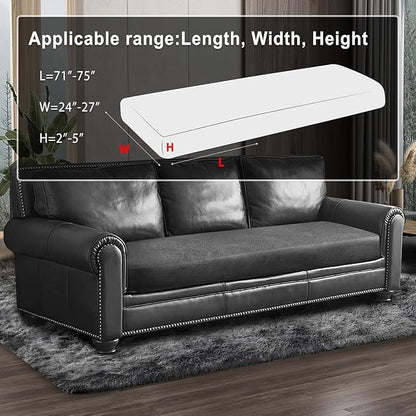 Leather Look Couch Cushion Covers Sofa Seat Slipcovers Sets Couches Furniture Protector for Sectional Armchair Loveseat Pets Kids Stretch Spandex Fabric (1 Cushion Sofa, Light Grey)
