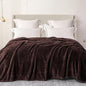 Exclusivo Mezcla Plush Fuzzy Fleece Bed Blanket Twin Size, Super Soft, Fluffy and Warm Blankets for Couch, Bed, All Season (Coffee, 90x66 Inches)