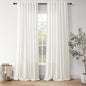 Nanspring Neutral Linen Curtains 96 Inches Long for Living Room Bedroom Modern Farmhouse Decor Light Filtering Curtain Back Tab and Rod Pocket Coastal Decor Drapes for Office 52x96, 2 Panels